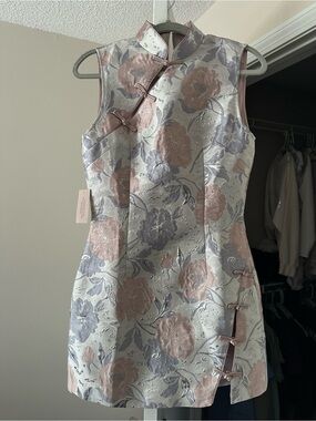 Sau Lee Ines Brocade mini dress